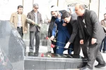 غبارروبی و اهداء شاخه گل به مزار شهدای گمنام توسط مسئولین ، کارکنان و دانشجویان به مناسبت دهه مبارکه فجر
