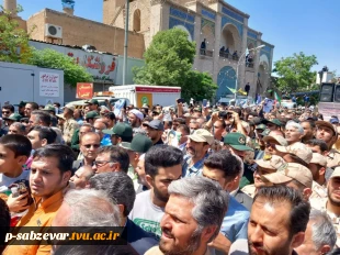 برگزاری مراسم تشییع و تدفین شهیدمدافع حریم حیا وعفت ، شهید غیرت باحضورخانواده های محترم شهدا و مردم شریف وشهیدپرور دیار سربداران وحضور ریاست ، کارکنان ،اساتید و دانشجویان دانشکده های فنی و حرفه ای سبزوار
 5