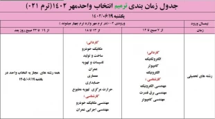 اطلاعیه مهم در خصوص ترمیم انتخاب واحد  3